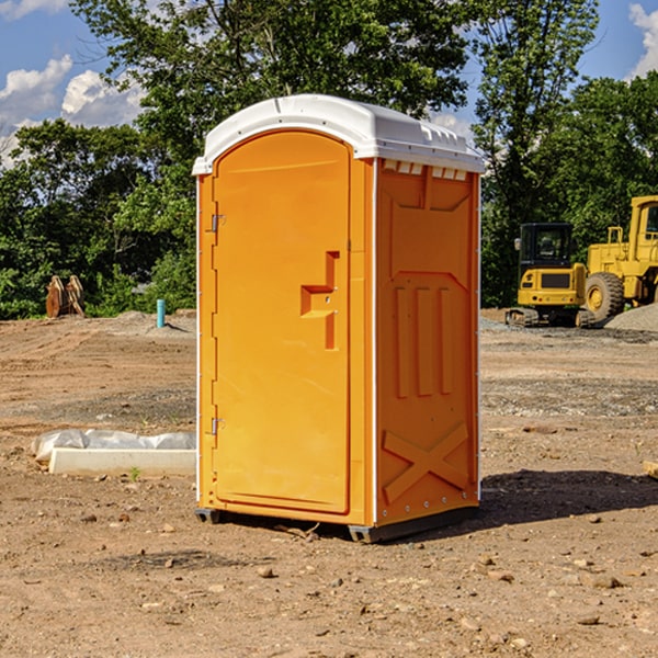 can i customize the exterior of the porta potties with my event logo or branding in Gilford